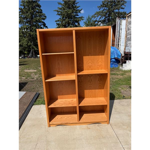 LARGE DOUBLE BOOKSHELF WITH ADJUSTABLE SHELVES