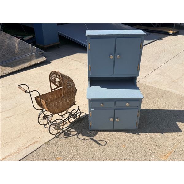 CHILDREN’S CUPBOARD AND BABY BUGGY