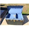 Image 11 : METAL STEAMER TRUNK WITH INTACT TOP CASE - IN GREAT CONDITION
