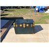 Image 1 : METAL STEAMER TRUNK WITH INTACT TOP CASE - IN GREAT CONDITION