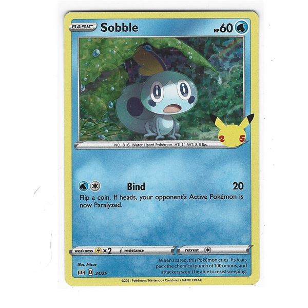 2021 McDonald's Pokemon Sobble Confetti Holo Card 24/25