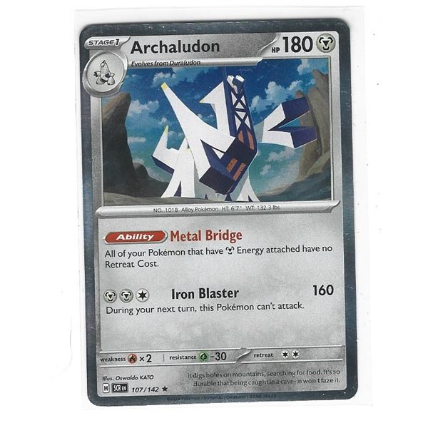 Pokemon Archaludon Holo Rare 107/142
