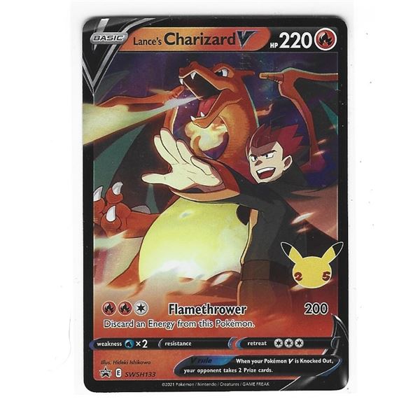 Pokemon Celebrations Collection Lance's Charizard V Black Star Promo SWSH133