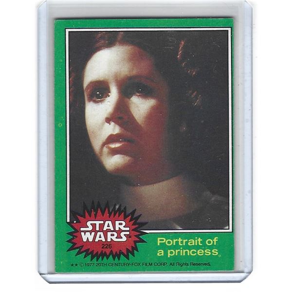 1977 Topps Star Wars Green Border card #226 Leia Portrait of a Princess