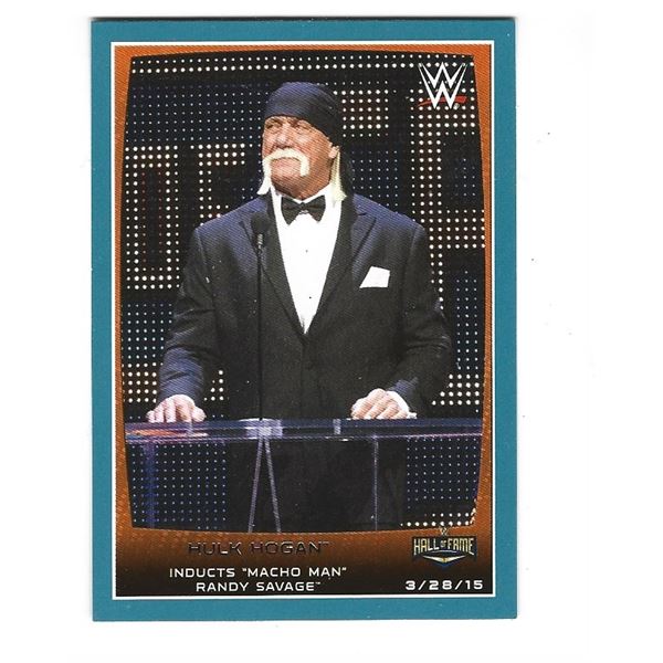 Hulk Hogan 2015 Topps WWE Road To Wrestlemania card #99 Blue Parallel