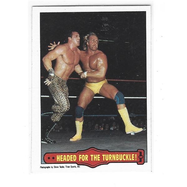 1985 O-Pee-Chee WWF Series 2 #23 Headed For The Turnbuckle - Hulk Hogan Brutus Beefcake