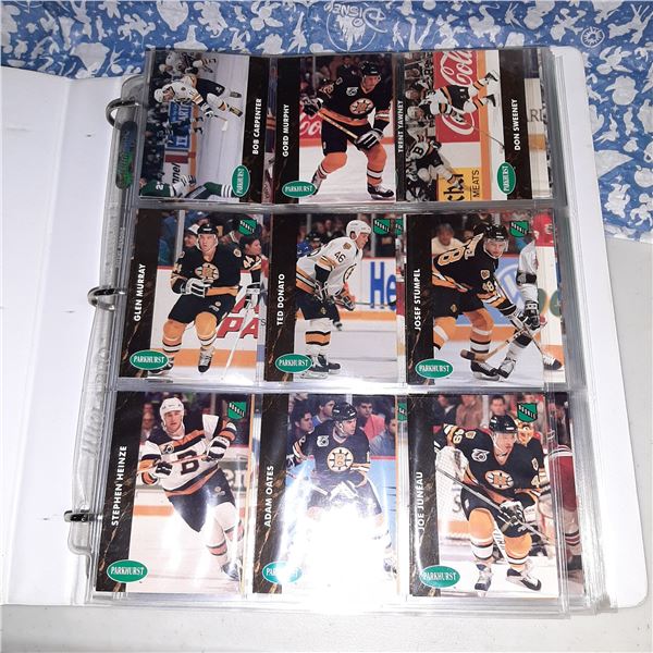 Binder of 1992-93 Parkhurst Hockey cards