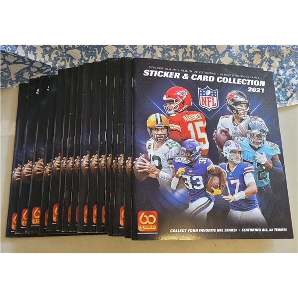 Lot of 14 2021 Panini NFL Football Sticker Albums
