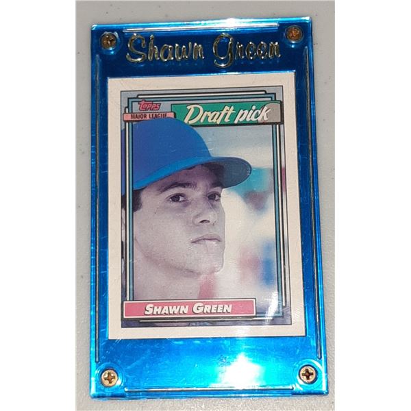 Shawn Green 1992 Topps Baseball Rookie card in Special Holder