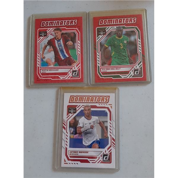 Lot of 3 2025-26 Donruss Road to World Cup Dominators w 2 Red