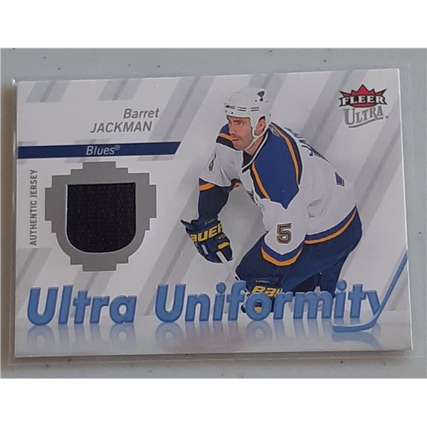 Barret Jackman 2007-08 Ultra Uniformity Jersey card U-BJ