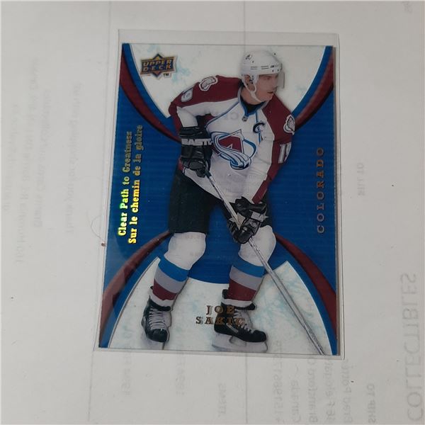 Joe Sakic UD Mcdonalds Clear Path to Greatness Acetate card CP1