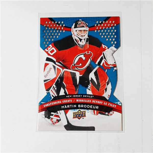 Martin Brodeur UD Mcdonalds Goaltending Greats Die Cut card GG6