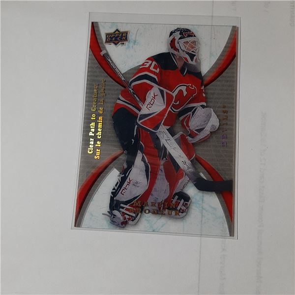 Martin Brodeur UD Mcdonalds Clear Path to Greatness Acetate card CP8