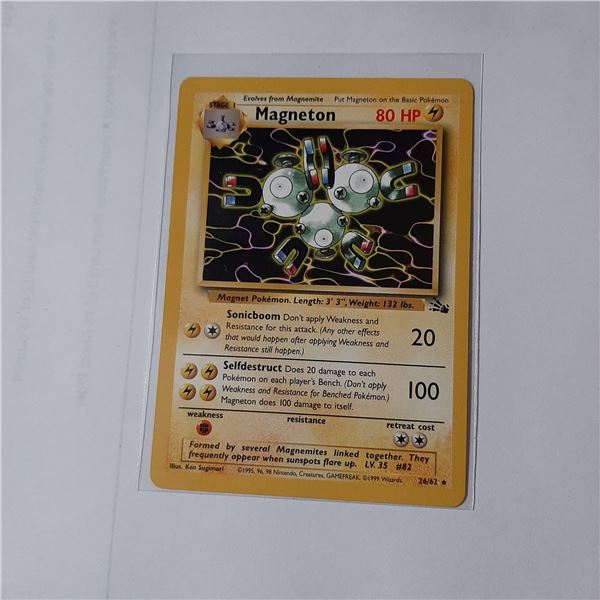 1999 Wizards Pokemon Fossil Set Magneton card 26/62
