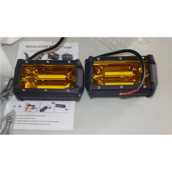 Yellow Beam LED Fog Lights 5 Inch 2 Pack