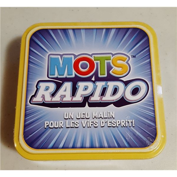 Foxmind Mots Rapido Card Game NIB - still sealed in its tin