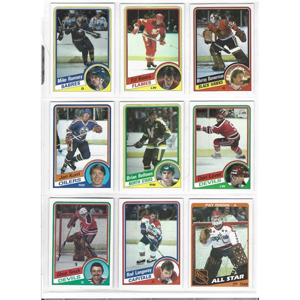 Lot of 9 1987-88 O-Pee-Chee NHL Hockey cards
