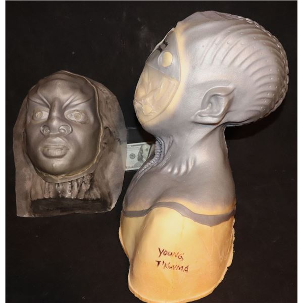 STAR TREK DISCOVERY T'KUVMA AS A YOUNG BOY HOUSE OF GIRJAH KLINGON SILICONE MASK ON BUST