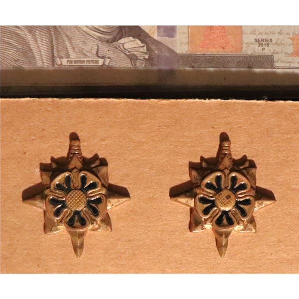 BATTLESTAR GALACTICA WARRIOR RANK PINS GOLD METAL SCREEN USED