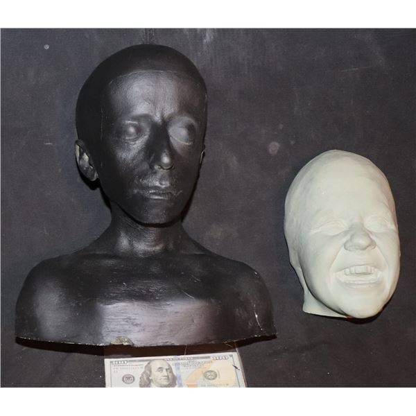 ISLAND OF DR MOREAU MAJAI NELSON DE LA ROSA LIFE CAST BUST WITH LINDA BLAIR EXORCIST