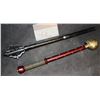 Image 2 : SKULL AND OTHER MACE REAL WITH FLAIL WOOD AND METAL LOT OF 3