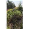 Image 1 : Antique Steel Hay Rake with Large Spoked Wheels