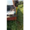 Image 9 : Homemade Wooden Utility Trailer With Steel Frame and Spare Tire