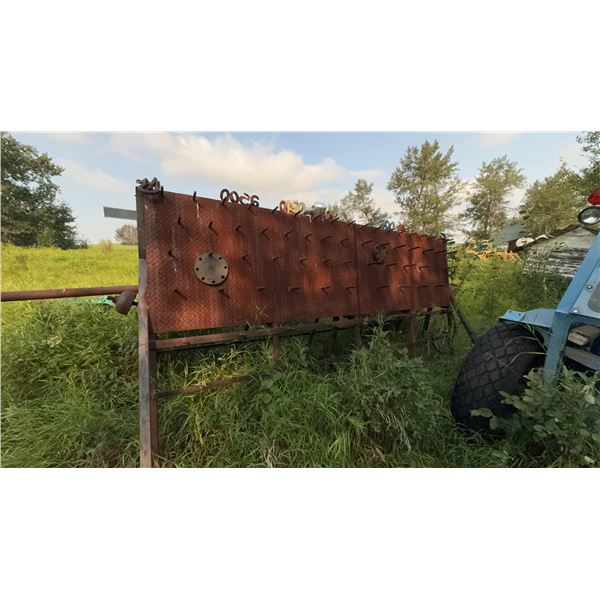 Heavy duty steel constructed diamond plate STEEL STOAGE RACK, designed for pipe or angle iron ideal 