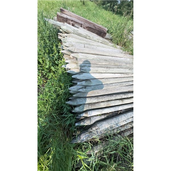 Treated Wood Fence Posts, 7 Foot Length