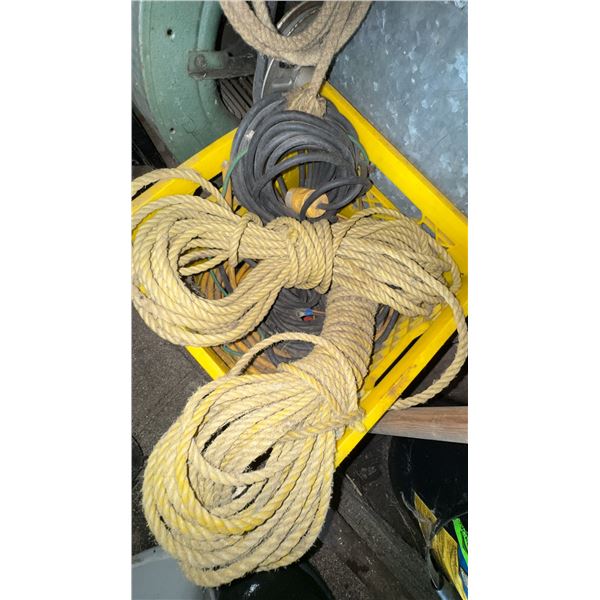 Yellow Rope and Rubber Hoses