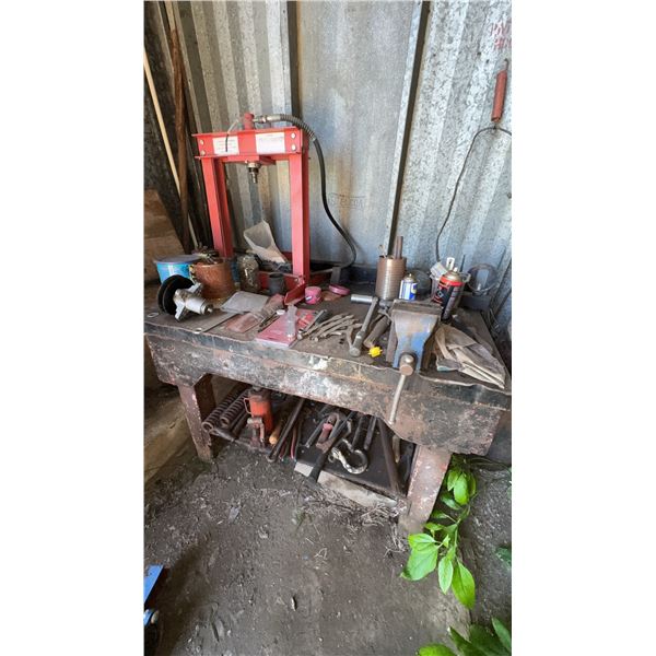 Shop Workbench Tools With 4-Ton Hydraulic Press