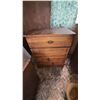 Image 1 : Wooden Three-Drawer Chest with Brass Handles