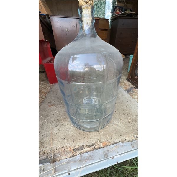 Large Clear Glass Carboy Jug 21 Inches Tall