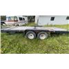 Image 11 : Tandem Axle Flatbed Utility Trailer, Steel Frame, Wood Deck