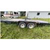 Image 12 : Tandem Axle Flatbed Utility Trailer, Steel Frame, Wood Deck
