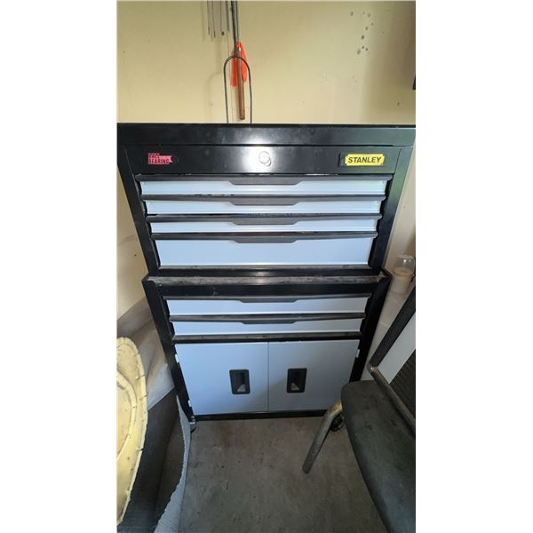Stanley Tool Chest with Assorted Hand Tools and Socket Set
