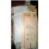 Image 4 : Vintage Suitcase With Sewing Patterns, Fans, Blocks, and Collectibles