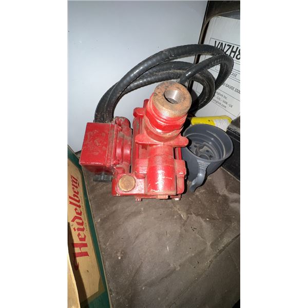 Red Electric Pump With Power Cord
