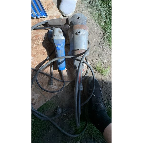 2 Electric Angle Grinders with Cords