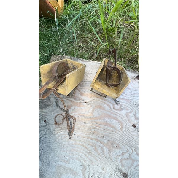Steel Animal Traps with Wooden Boxes