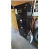 Image 1 : 4-Drawer Black Filing Cabinet with Vinyl Records Collection
