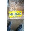 Image 1 : 1961 Alberta License Plate HH 4649