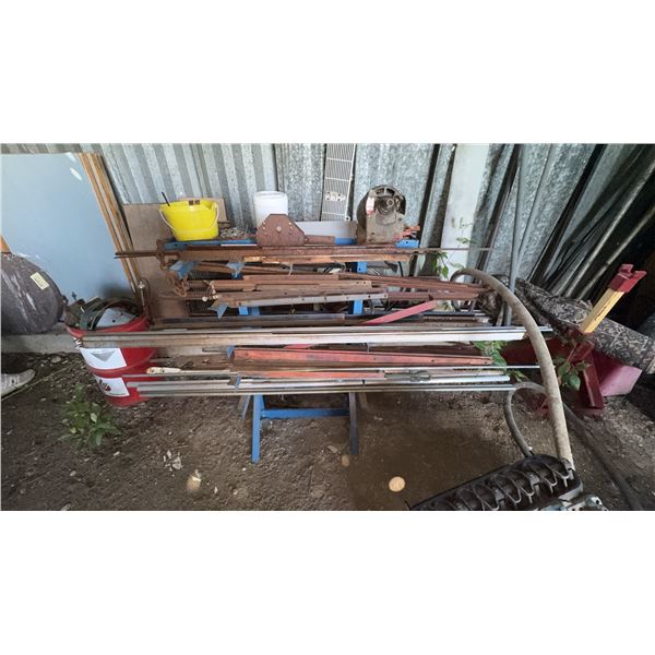Metal and Wood Scrap With Rack