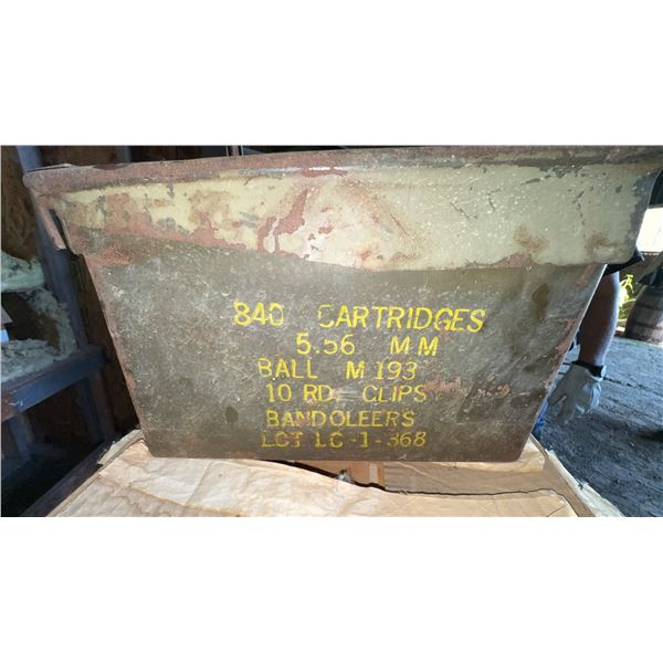 840-Cartridge 5.56mm M193 Ball Ammo Can with 10-Round Clips