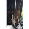 Image 1 : Used Tires, Rims, Scrap Lumber, and Red Tool Cabinet