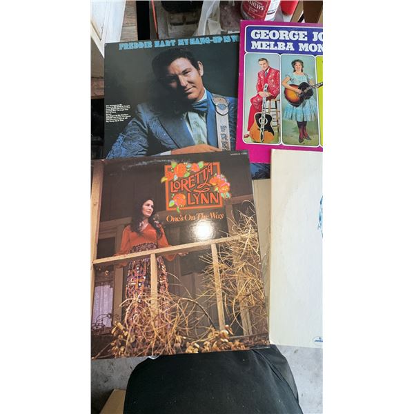 Country Music Vinyl LP Lot: Loretta Lynn, Freddie Hart, George Jones, Charlie Rich
