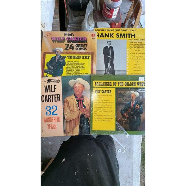 Wilf Carter and Hank Smith Country Music LP Records Lot