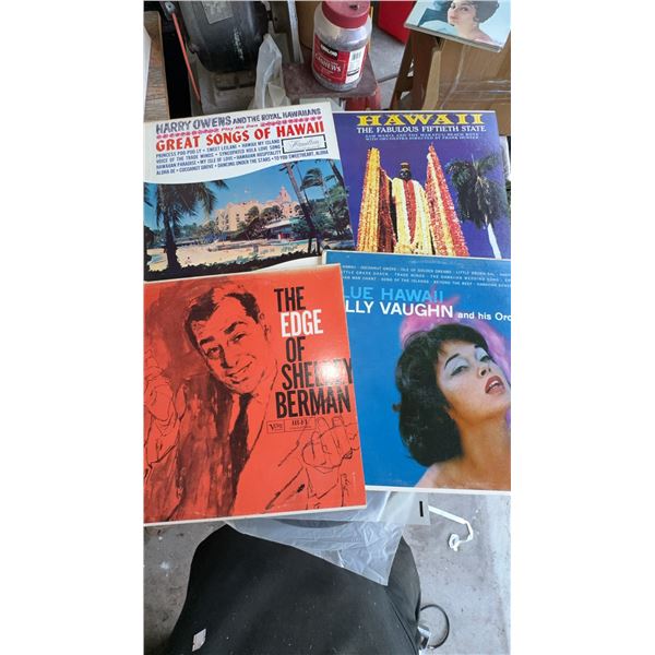 4 Hawaii-Themed Vinyl Records, Various Artists
