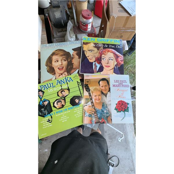 4 Vinyl Records: Connie, Griffin, Anka, Paul & Ford